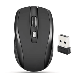 silent wireless mouse – 2.4g portable optical mouse with adjustable dpi