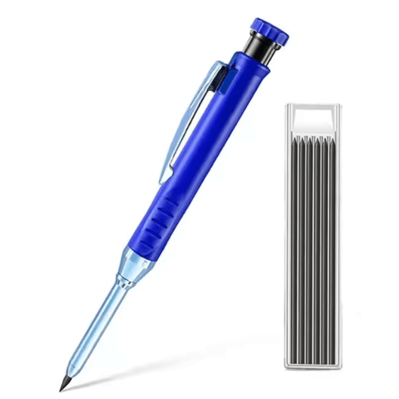 28mm Carpenter Mechanical Pencil Set Long Head Marking Tool With Sharpener 4