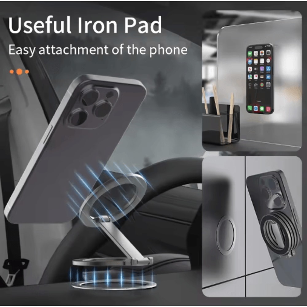Magnetic Ring Phone Holder Foldable MagSafe Stand With DoubleSided Magnet 4
