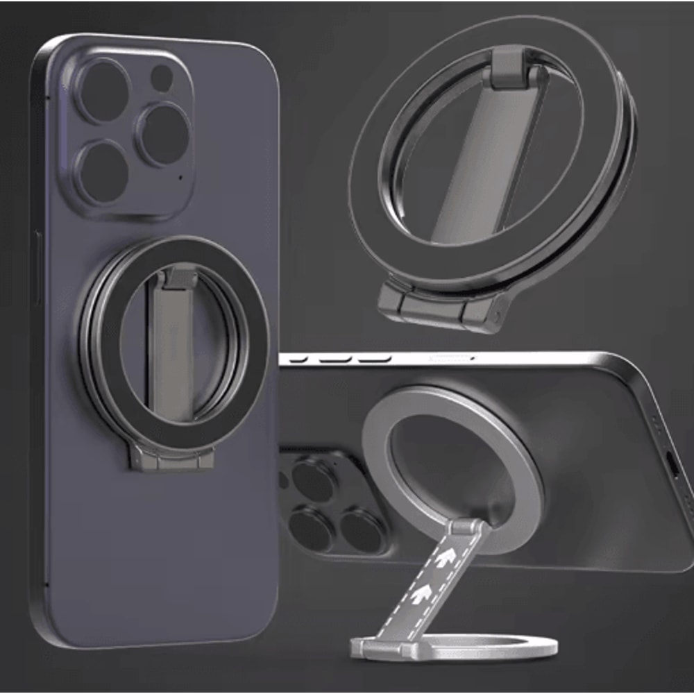 Magnetic Ring Phone Holder Foldable MagSafe Stand With DoubleSided Magnet 0
