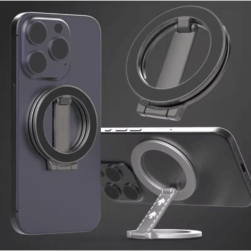 Magnetic Ring Phone Holder Foldable MagSafe Stand With DoubleSided Magnet 0