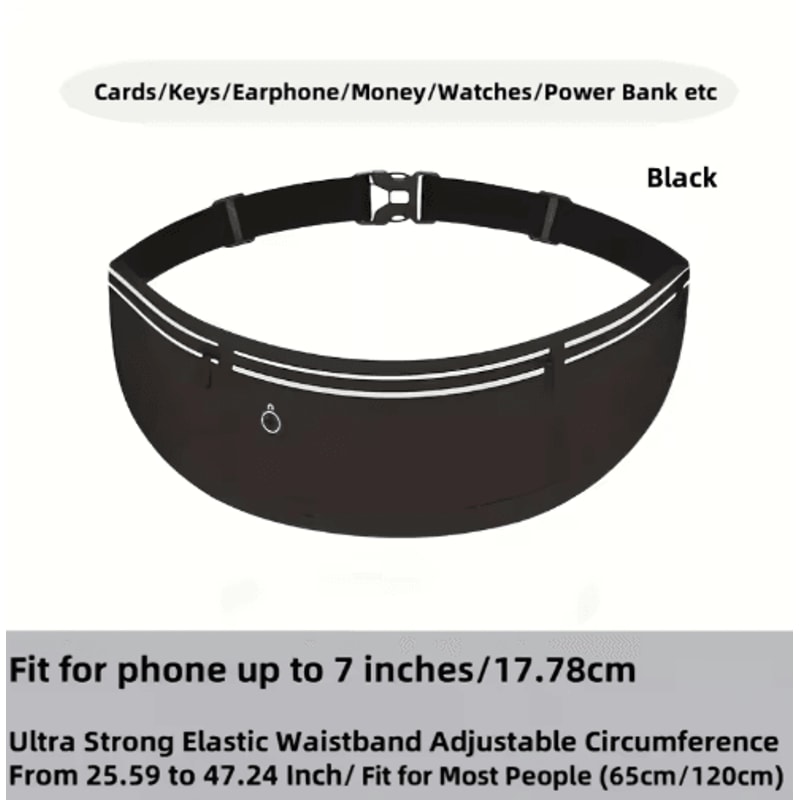 Waterproof DoublePocket Waist Pack Lightweight Sport Fanny Pack For Everyday Movement 3