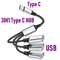 4Port USB TypeC Hub MultiPort USB Splitter For Fast Data Expansion 3