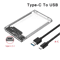 SATA To Type C External Hard Drive Enclosure 5Gbps USB Storage Case For HDD And SSD 2