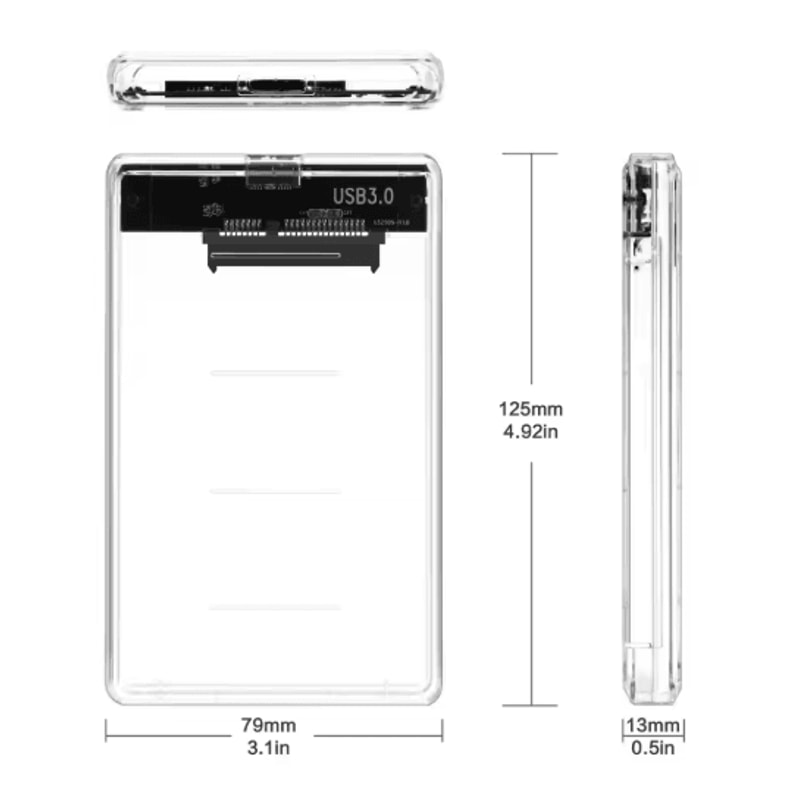 SATA To Type C External Hard Drive Enclosure 5Gbps USB Storage Case For HDD And SSD 4