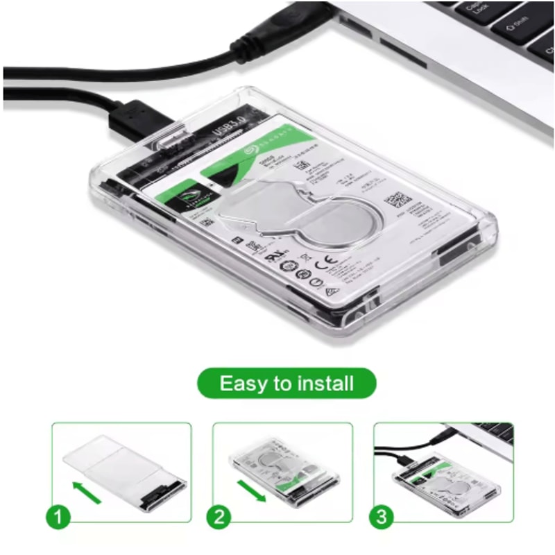 SATA To Type C External Hard Drive Enclosure 5Gbps USB Storage Case For HDD And SSD 8