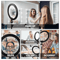 LED Selfie Ring Light With Phone Holder Portable Ring Lamp For Video Photography And YouTube 5