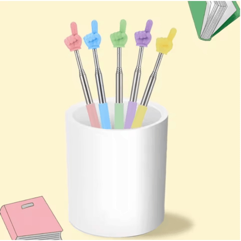 Telescopic Finger Pointer Stick Stainless Steel Teaching Pointer For Classroom And Office 14