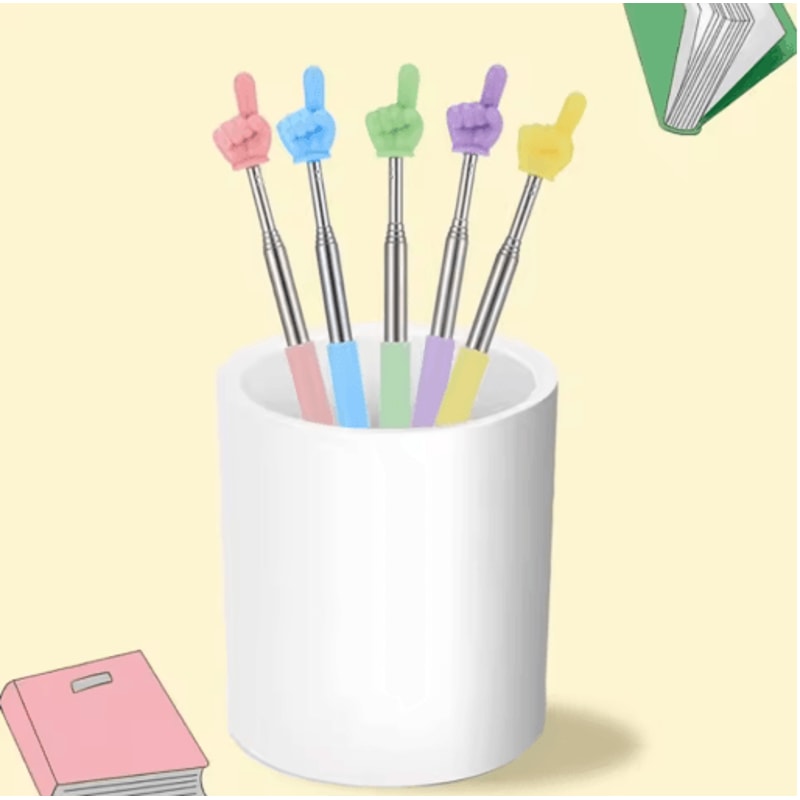 Telescopic Finger Pointer Stick Stainless Steel Teaching Pointer For Classroom And Office 14