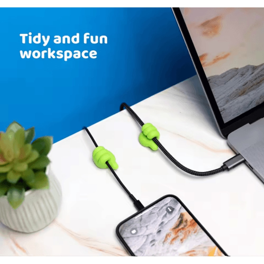 Mini Silicone Cable Organizer Clips 10 Pack Thumb Style Cord Holders For Charging Cables And Earpho 0