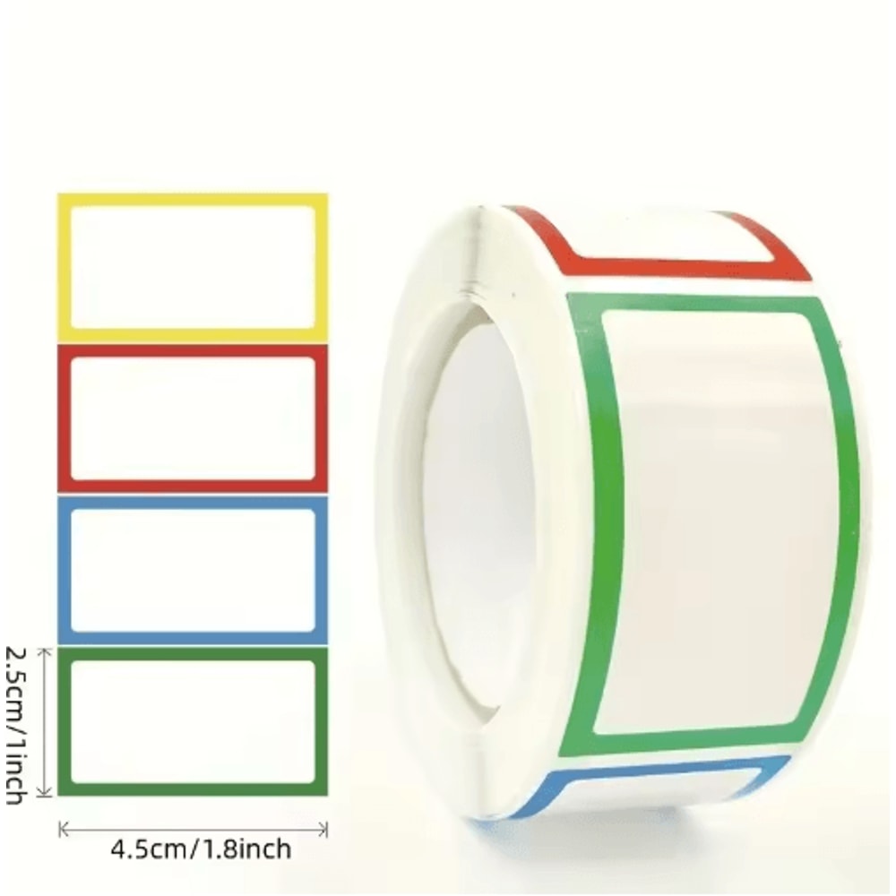 Colorful Blank Name Sticker Roll 250pcs Handwritten Labels For School Bottles And Classroom Use 1