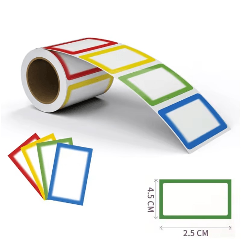 Colorful Blank Name Sticker Roll 250pcs Handwritten Labels For School Bottles And Classroom Use 0