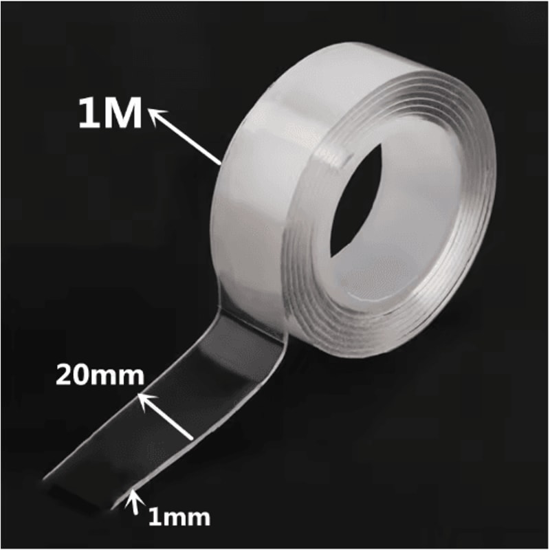 Reusable Nano Tape Double Sided Adhesive 1 To 5M Transparent Waterproof And Cleanable Mounting Tape 10