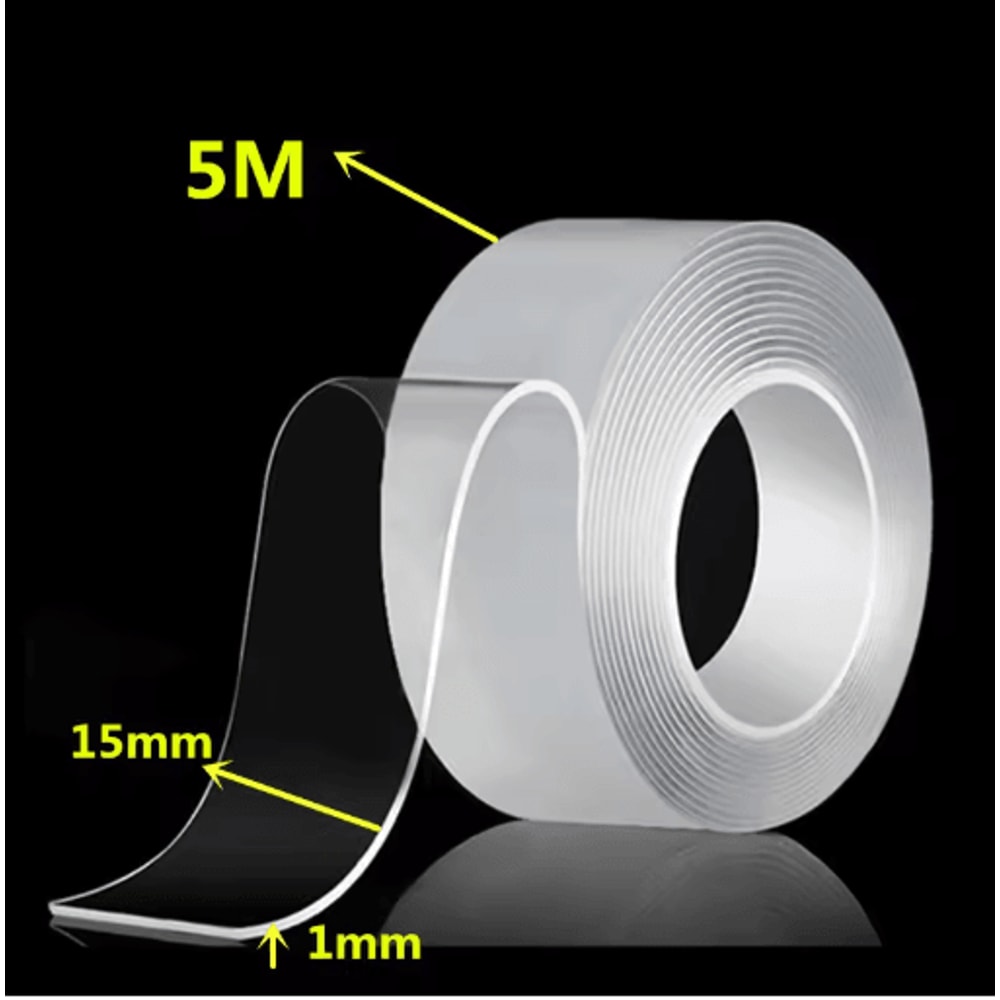 Reusable Nano Tape Double Sided Adhesive 1 To 5M Transparent Waterproof And Cleanable Mounting Tape 2