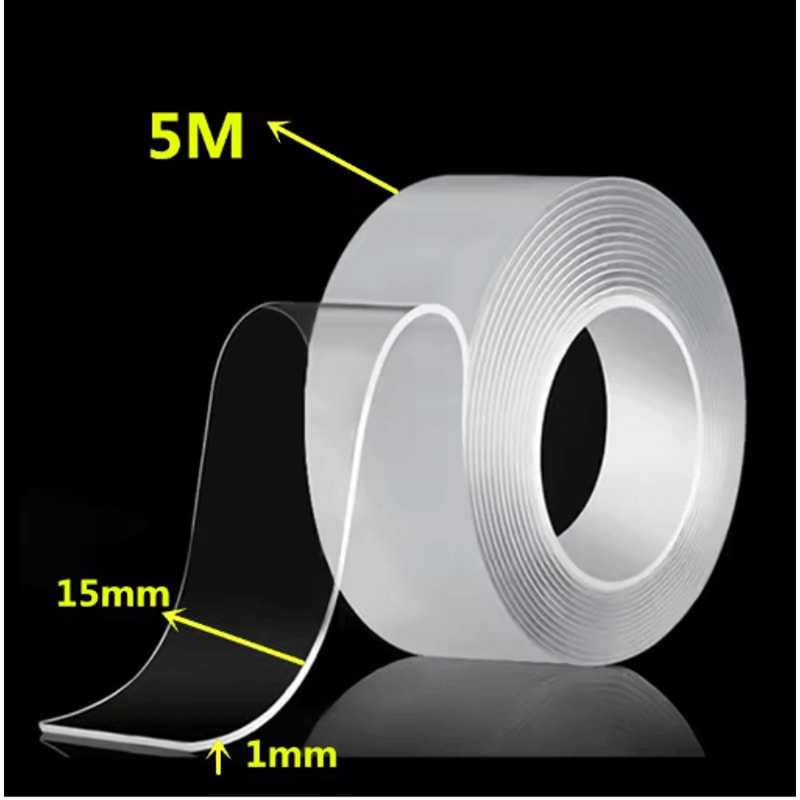 Reusable Nano Tape Double Sided Adhesive 1 To 5M Transparent Waterproof And Cleanable Mounting Tape 2