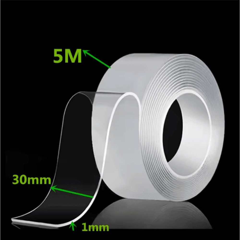 Reusable Nano Tape Double Sided Adhesive 1 To 5M Transparent Waterproof And Cleanable Mounting Tape 3