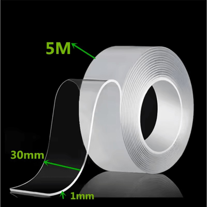 Reusable Nano Tape Double Sided Adhesive 1 To 5M Transparent Waterproof And Cleanable Mounting Tape 3