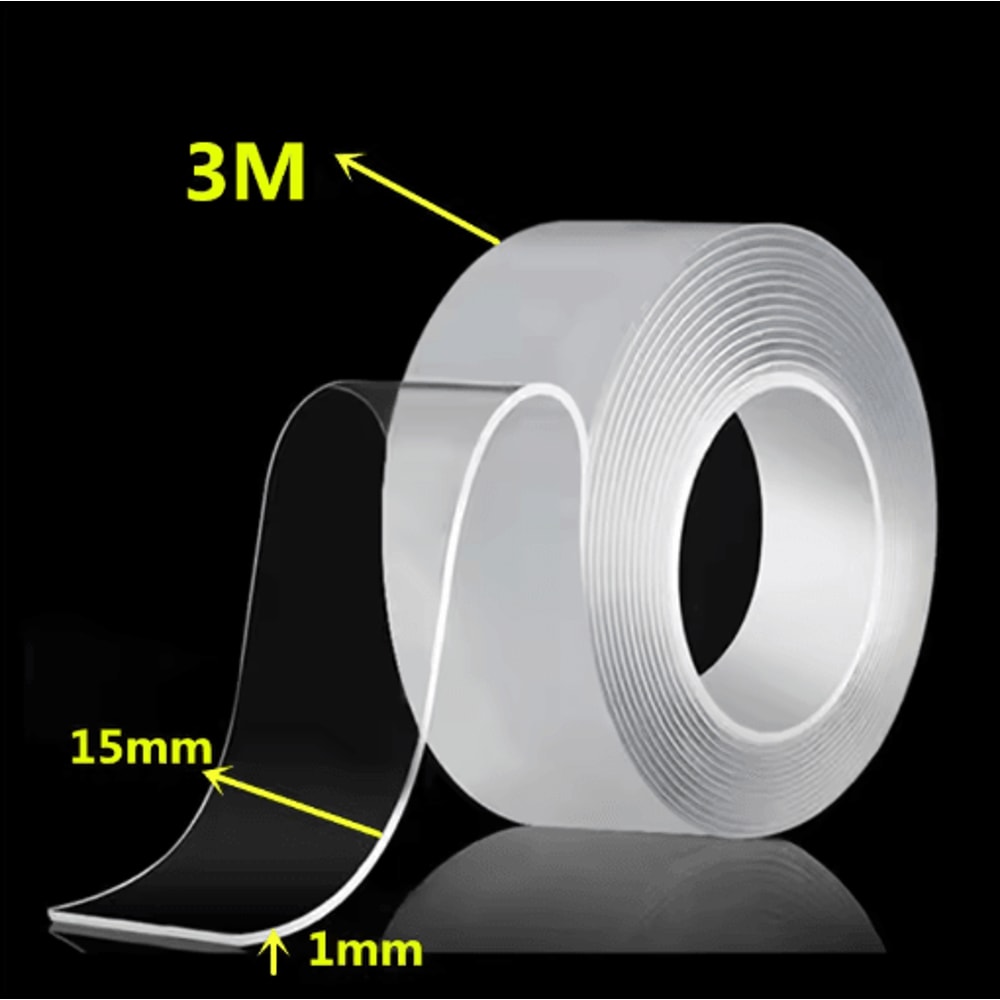 Reusable Nano Tape Double Sided Adhesive 1 To 5M Transparent Waterproof And Cleanable Mounting Tape 6