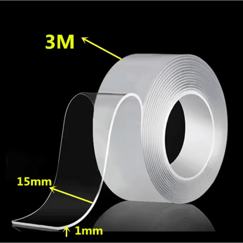 Reusable Nano Tape Double Sided Adhesive 1 To 5M Transparent Waterproof And Cleanable Mounting Tape 6