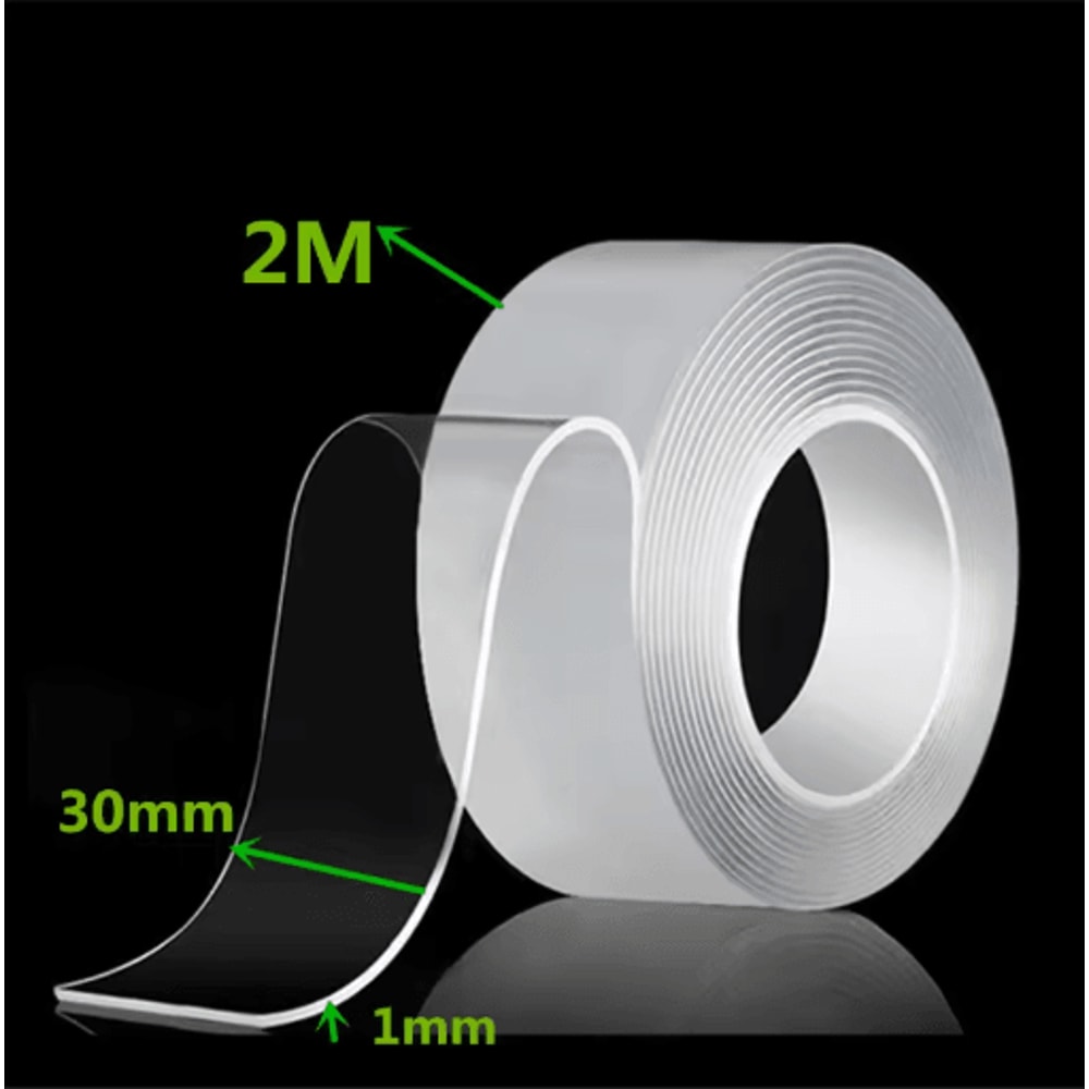 Reusable Nano Tape Double Sided Adhesive 1 To 5M Transparent Waterproof And Cleanable Mounting Tape 7