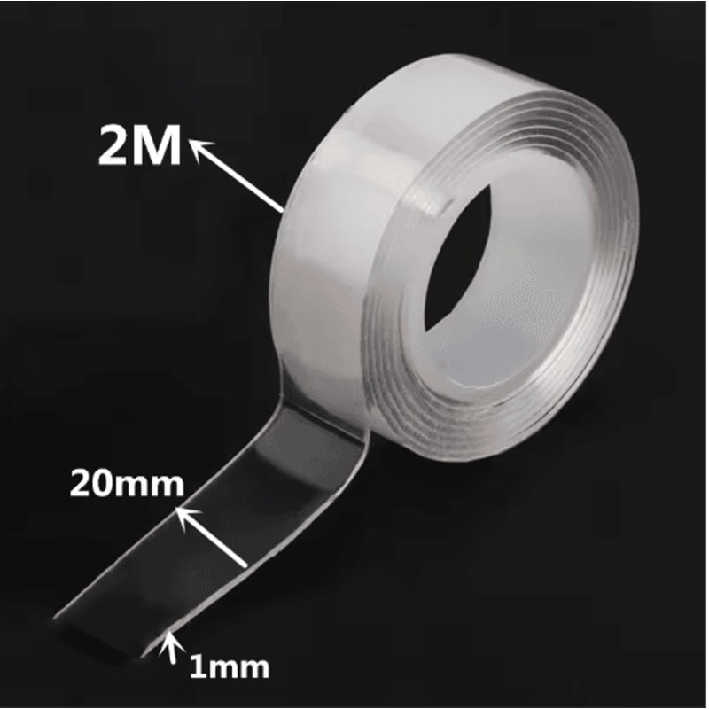 Reusable Nano Tape Double Sided Adhesive 1 To 5M Transparent Waterproof And Cleanable Mounting Tape 8