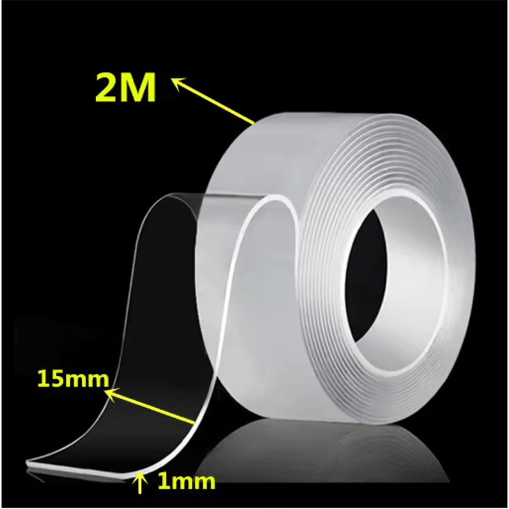 Reusable Nano Tape Double Sided Adhesive 1 To 5M Transparent Waterproof And Cleanable Mounting Tape 13