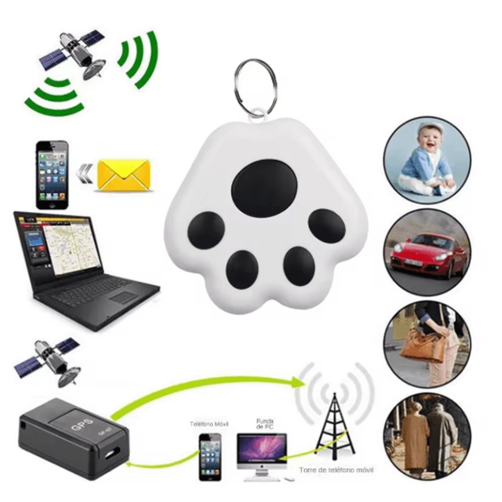 Cat Paw Mini Tracker Tag Cute Anti Lost Locator For Pets Keys And Wallets 12