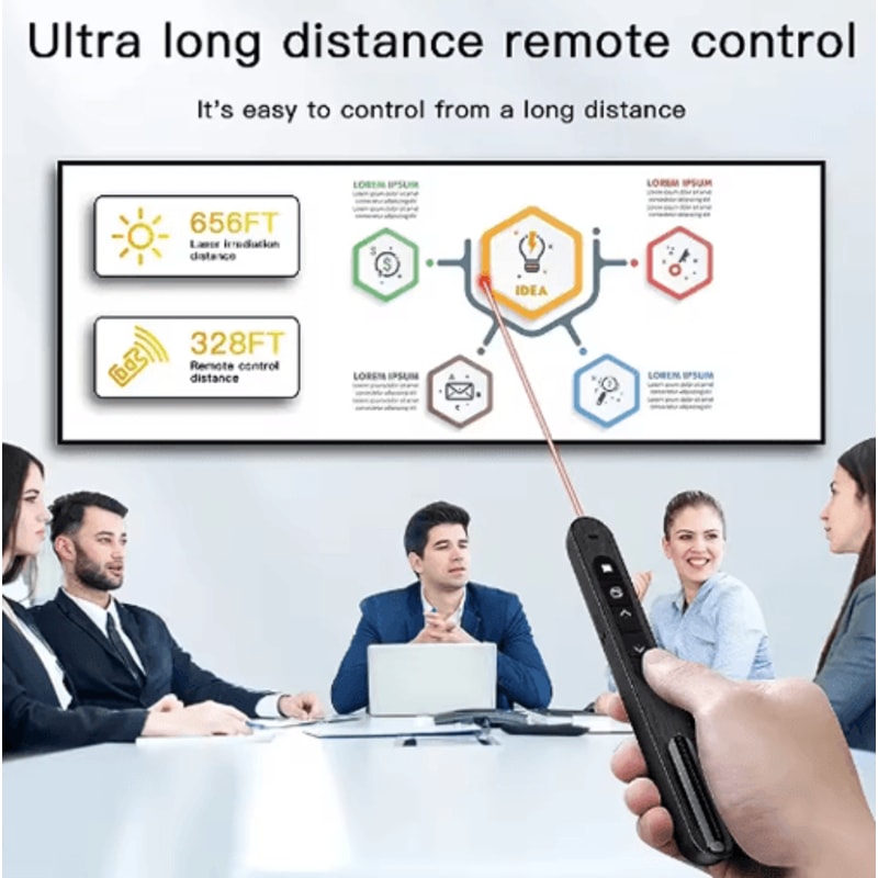 24GHz USB Presentation Remote Pen Wireless PPT Clicker With Pointer For Meetings And Teaching 3