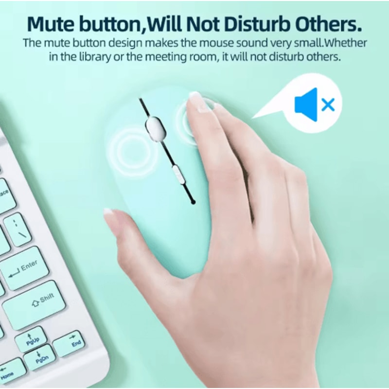 Silent Wireless Bluetooth Mouse Noiseless Optical Gaming Mouse For Laptop Tablet And IPad 12