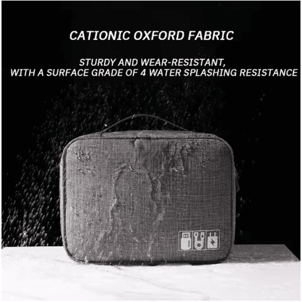 Portable Waterproof Cable Organizer Pouch Travel Storage Bag For USB Cables Chargers And Electronic 10