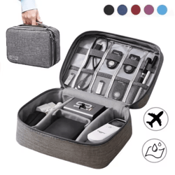 portable waterproof cable organizer pouch travel storage bag for usb cables chargers and electronics