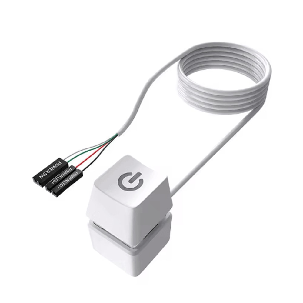 External Desktop Power Switch Button With Blue LED 18m PC Power On And Off Extension Cable 2