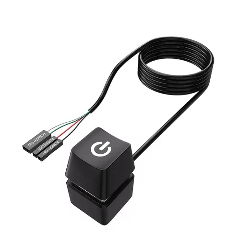 External Desktop Power Switch Button With Blue LED 18m PC Power On And Off Extension Cable 6