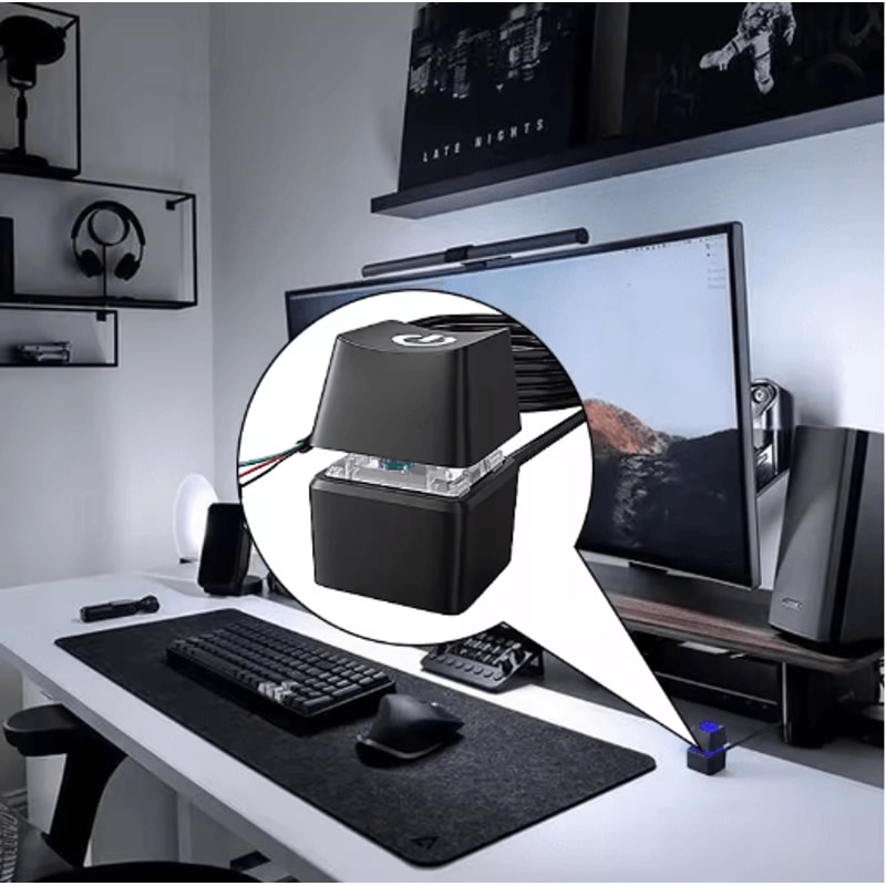 External Desktop Power Switch Button With Blue LED 18m PC Power On And Off Extension Cable 7