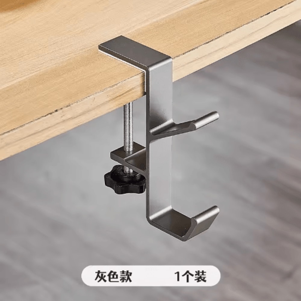 Adjustable Desk Edge Hook Punch Free Hanging Organizer For Headsets Bags And Accessories 1