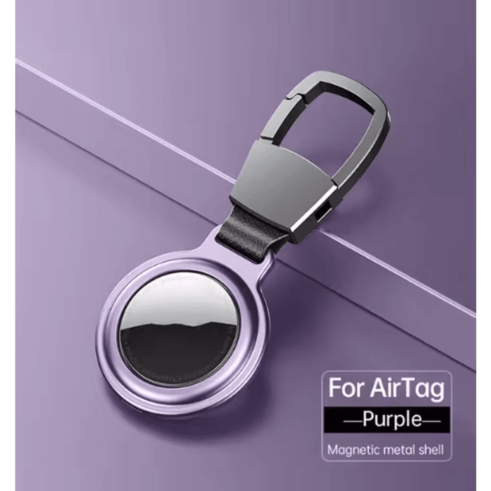 Luxury Metal Magnetic AirTag Holder Anti Lost Protective Case For Keys And Pet Collars 6