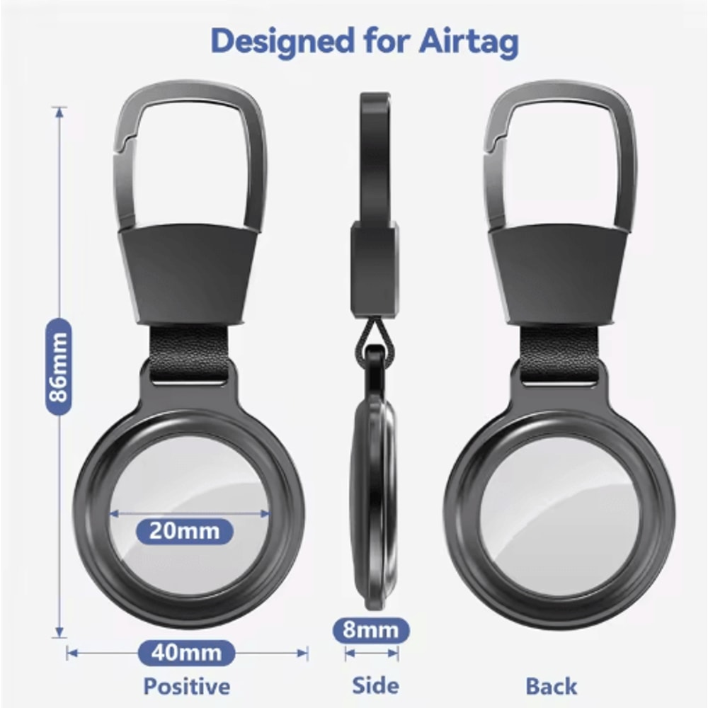 Luxury Metal Magnetic AirTag Holder Anti Lost Protective Case For Keys And Pet Collars 8