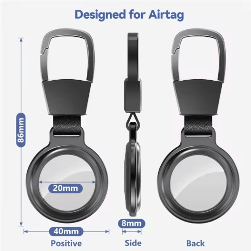 Luxury Metal Magnetic AirTag Holder Anti Lost Protective Case For Keys And Pet Collars 8