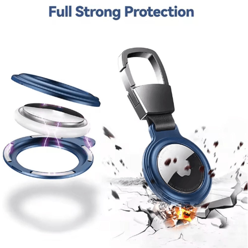 Luxury Metal Magnetic AirTag Holder Anti Lost Protective Case For Keys And Pet Collars 9