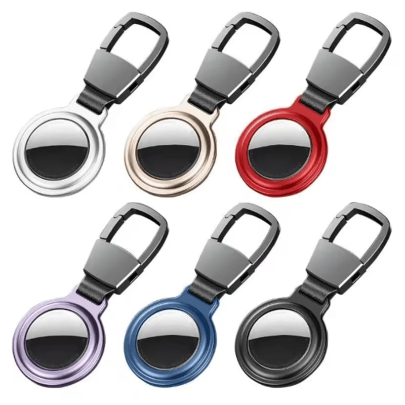 Luxury Metal Magnetic AirTag Holder Anti Lost Protective Case For Keys And Pet Collars 0