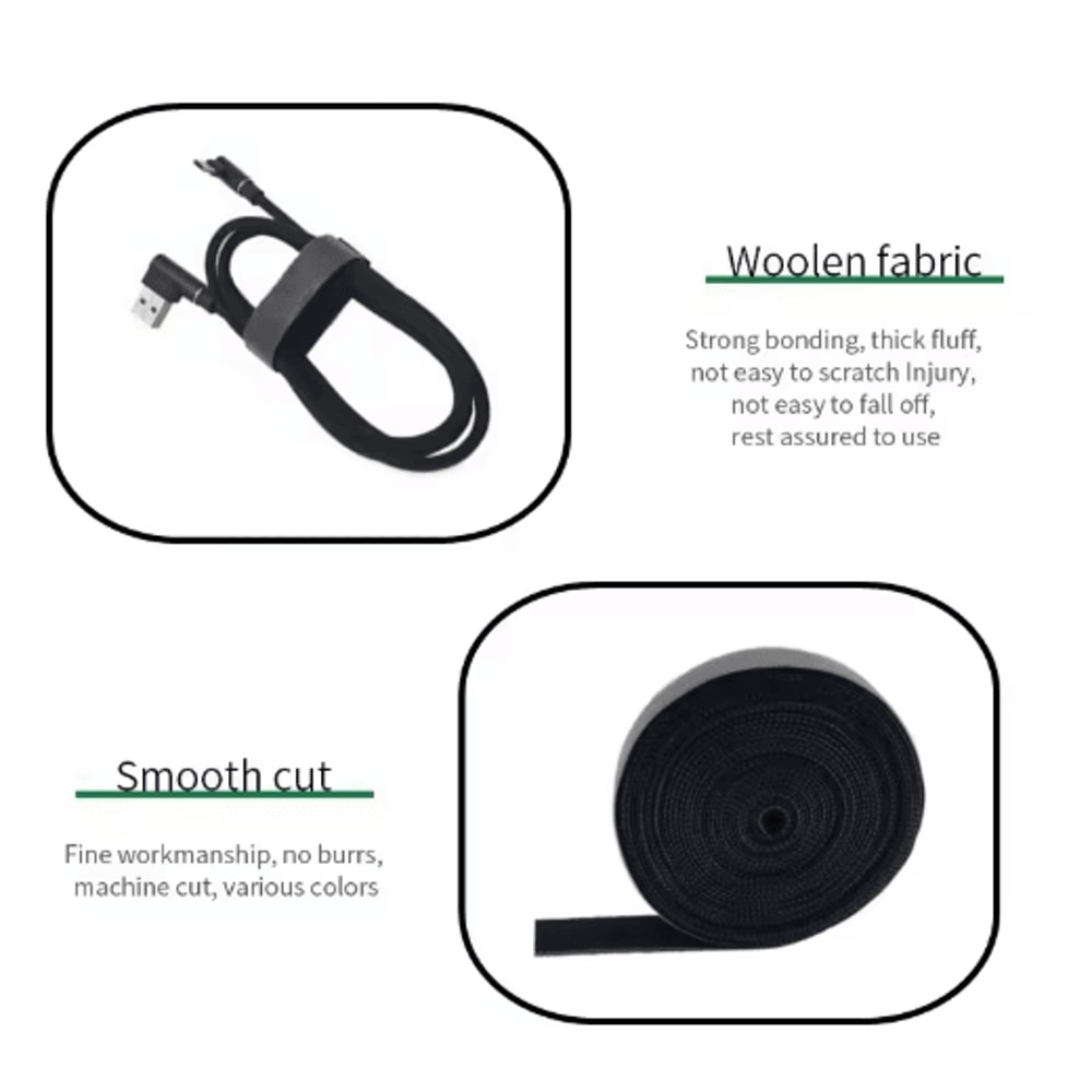 Flexible Cable Organizer Tape 1m To 5m Wire Winder And Cord Management Protector 6