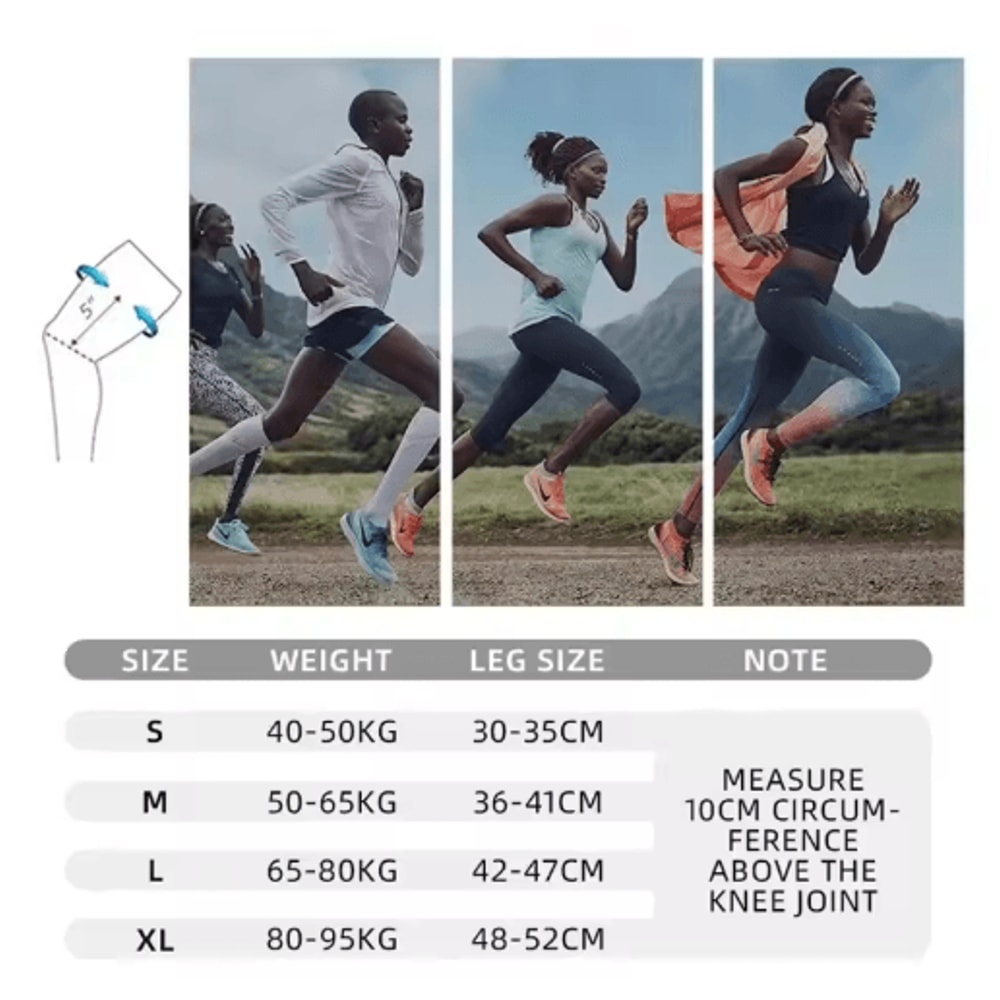 Pressurized Elastic Sports Knee Pad For Men Compression Knee Support Brace 10