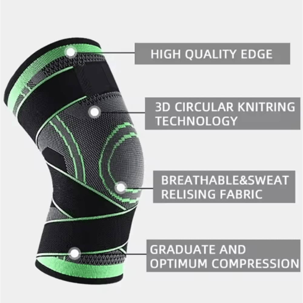 Pressurized Elastic Sports Knee Pad For Men Compression Knee Support Brace 12