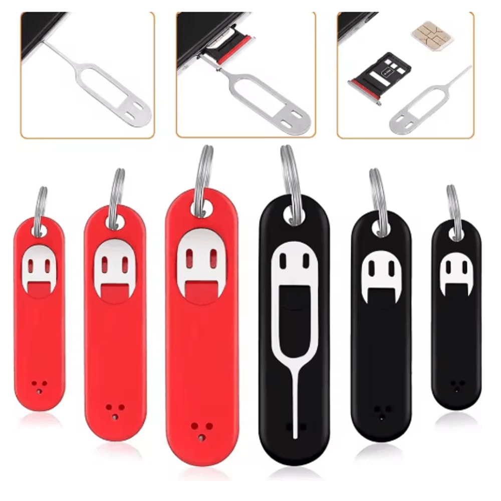 Silicone SIM Ejector Keychain Set 15 Pcs AntiLost Phone SIM Removal Tool 15
