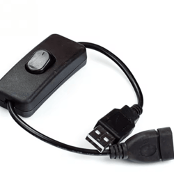 usb switch extension cable (28cm) – on/off power control for usb devices