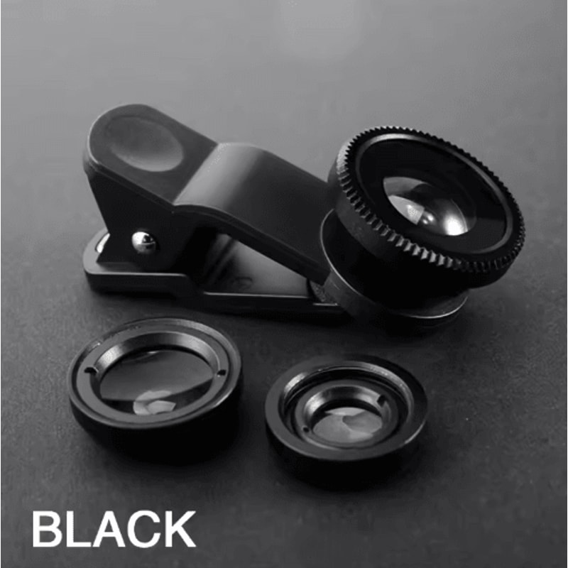3in1 Smartphone Camera Lens Kit Fisheye Wide Angle Macro ClipOn Lens 1