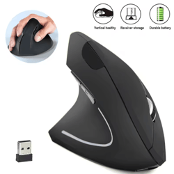 ergonomic vertical mouse – dual-mode wireless bluetooth silent mouse (1600 dpi)