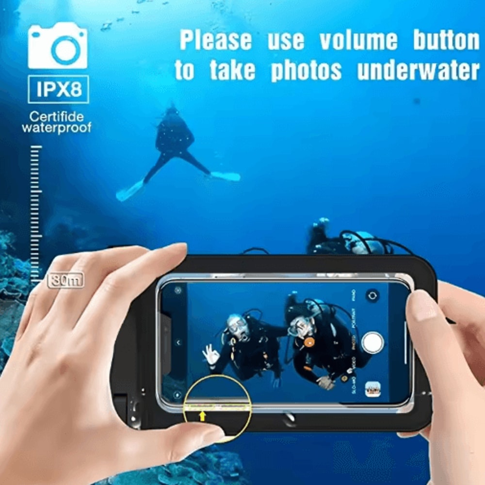 Sealed Waterproof Phone Pouch Underwater Dry Bag Case With Strap 2