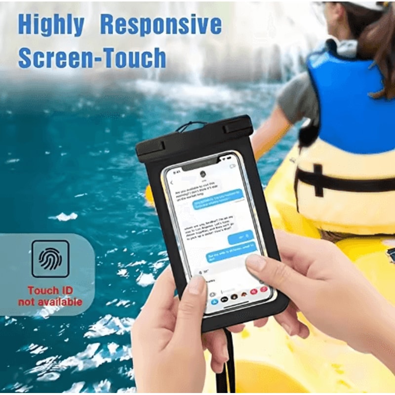 Sealed Waterproof Phone Pouch Underwater Dry Bag Case With Strap 3