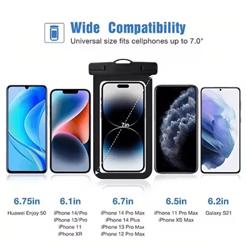 Sealed Waterproof Phone Pouch Underwater Dry Bag Case With Strap 4